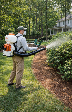 Pest control technician at work